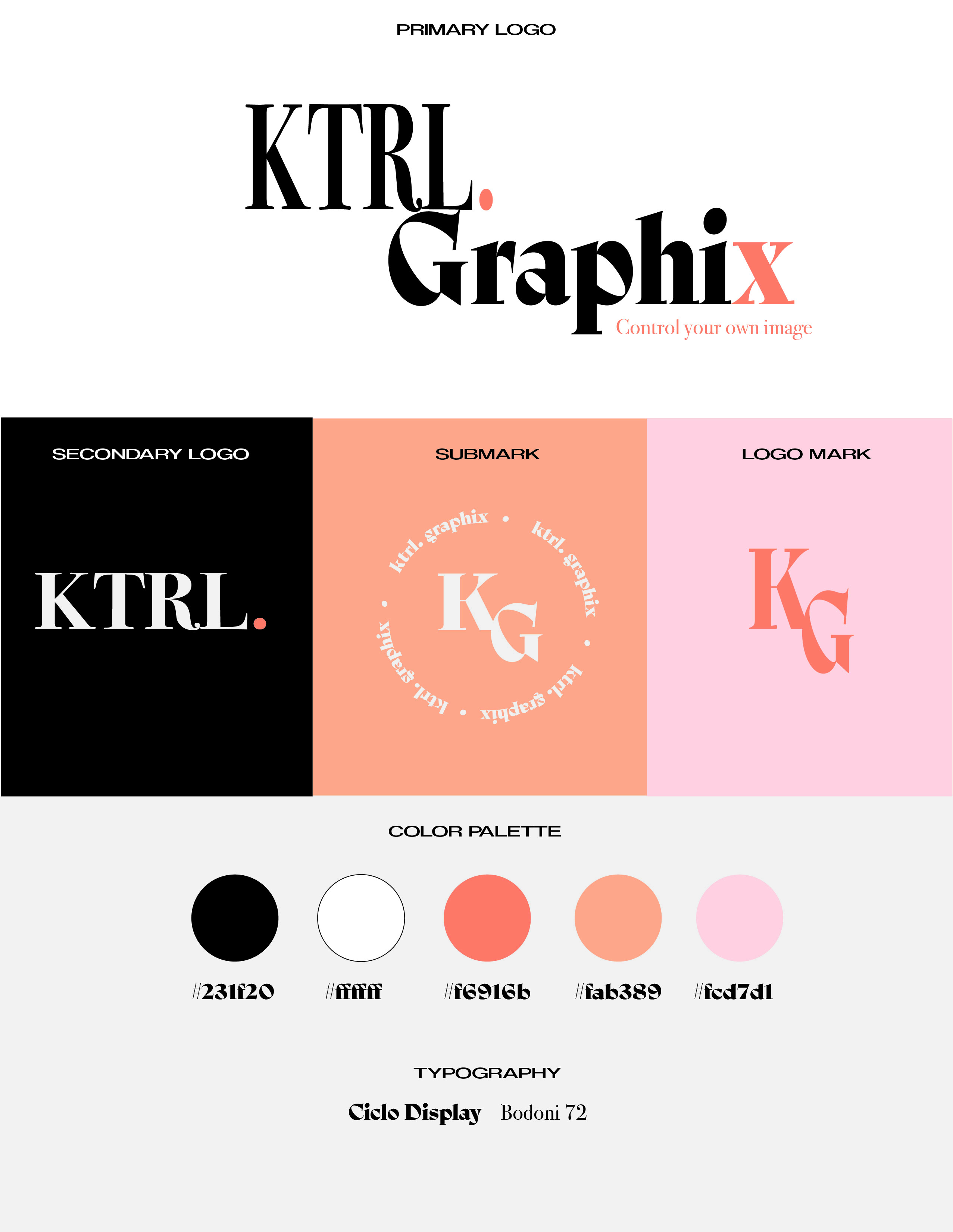 KTRL. Branding Design Board